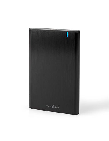 NEDIS HDDE25410BK HARD DISK ENCLOSURE 2,5'' USB 3.2 GEN 1 ALUMINIUM