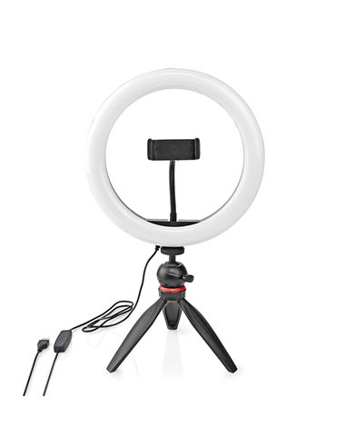 NEDIS RLSTND100BK RING LIGHT 10inch 120 LED's 2700 - 6700K TRIPOD BLACK