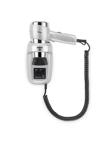 VALERA ACTION SUPER PLUS 1600 SHAVER SILVER WALL-MOUNTED HAIRDRYER WITH HOLDER AND SHAVER SOCKET