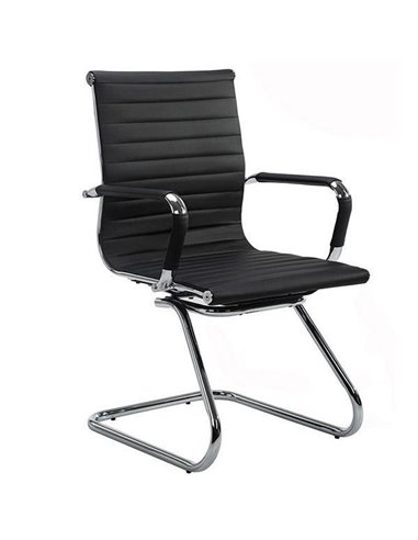 Καρέκλα επισκέπτη Nextdeco μαύρη 110χ64x94εκ.