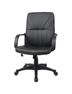 Καρέκλα διευθυντική τροχήλατη Nextdeco μαύρη 113χ51x52εκ.