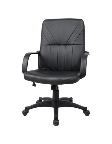 Καρέκλα διευθυντική τροχήλατη Nextdeco μαύρη 113χ51x52εκ.