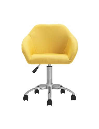 Καρέκλα γραφείου υφασμάτινη Nextdeco Jasper κίτρινη Υ88-78x54x54 εκ