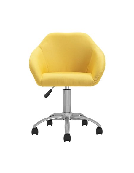Καρέκλα γραφείου υφασμάτινη Nextdeco Jasper κίτρινη Υ88-78x54x54 εκ
