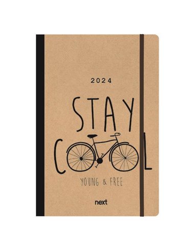 Next ημερολόγιο 2024 Trends ημερήσιο flexi με λάστιχο 14x21εκ. Bike