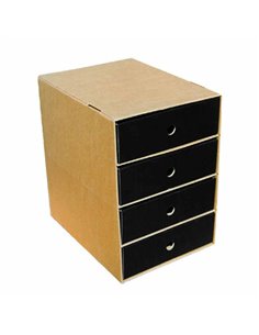 Next συρταριέρα classic μαύρη Α4 Y36x33x24εκ.