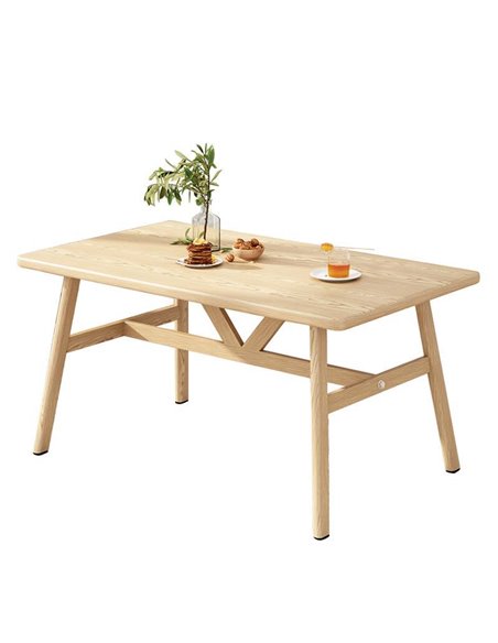 Τραπέζι κουζίνας σε φυσικό χρώμα 140x80xΥ75εκ.