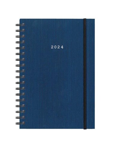 Next ημερολόγιο 2024 fabric plus ημερήσιο σπιράλ μπλε 17x25εκ.