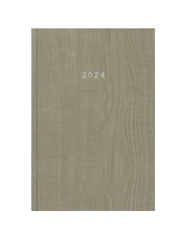 Next ημερολόγιο 2024 wood ημερήσιο δετό μπεζ 17x25εκ.