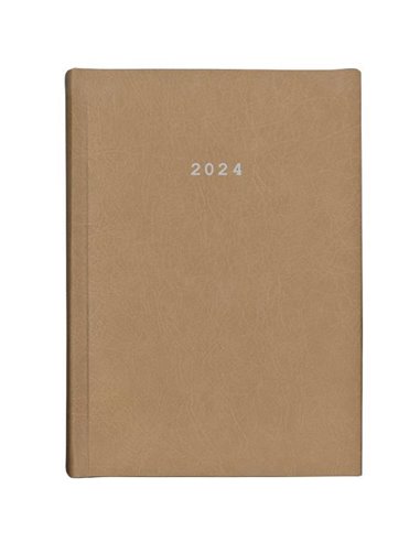Next ημερολόγιο 2024 old leather ημερήσιο δετό ταμπά 17x25εκ.