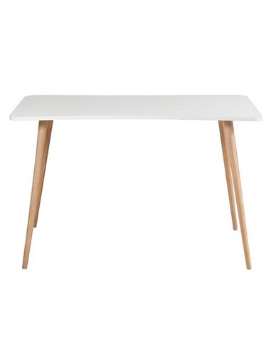 Γραφείο ξύλινο με λευκή επιφάνεια 80x40xΥ73εκ.