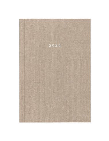 Next ημερολόγιο 2024 fabric ημερήσιο δετό μπεζ 17x25εκ.