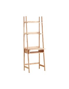 Γραφείο Ραφιέρα Nextdeco Natural μασίφ ξύλο Y180x60,1x40,5εκ.