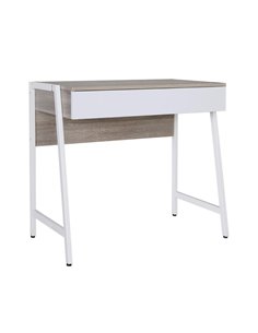 Γραφείο ξύλινο μεταλλική βάση Nextdeco λευκό Υ76x84x48εκ.