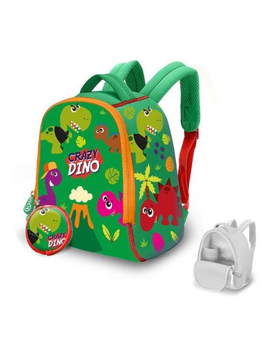 Σακίδιο πλάτης παιδικό από neoprene "Crazy Dino" 25εκ.