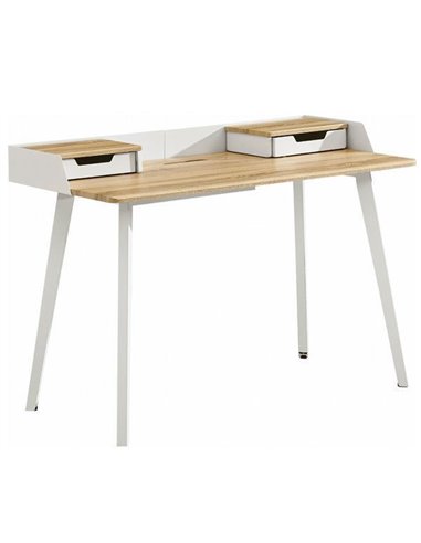 Γραφείο υπολογιστή καφέ με δυο συρτάρια Υ85x120x60εκ. βάθος