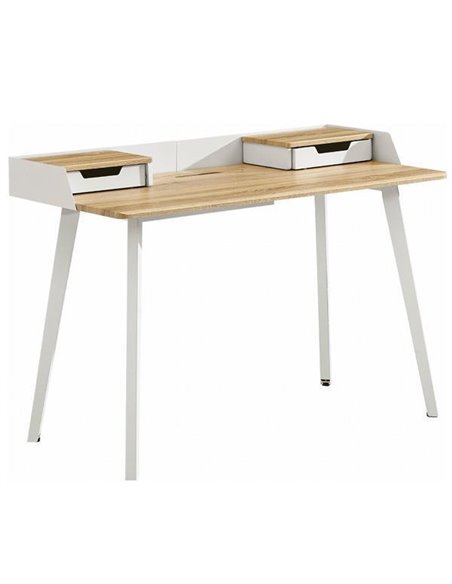 Γραφείο υπολογιστή καφέ με δυο συρτάρια Υ85x120x60εκ. βάθος