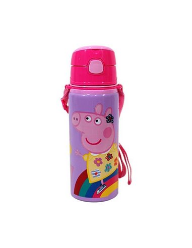 Παγούρι αλουμινίου "Peppa" 600ml με λουράκι