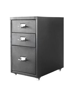 Συρταριέρα μεταλλική Nextdeco τροχήλατη μαύρη Υ48.6x28x41εκ.