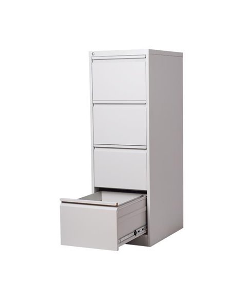 Συρταριέρα φακέλων Nextdeco γκρι 4 συρτάρια Υ133,1x46x62εκ.