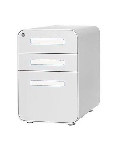 Συρταριέρα μεταλλική Nextdeco λευκή με κλειδαριά Υ60x40x50εκ.
