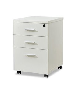 Συρταριέρα ξύλινη Nextdeco τροχήλατη λευκή Υ60x40x44εκ.