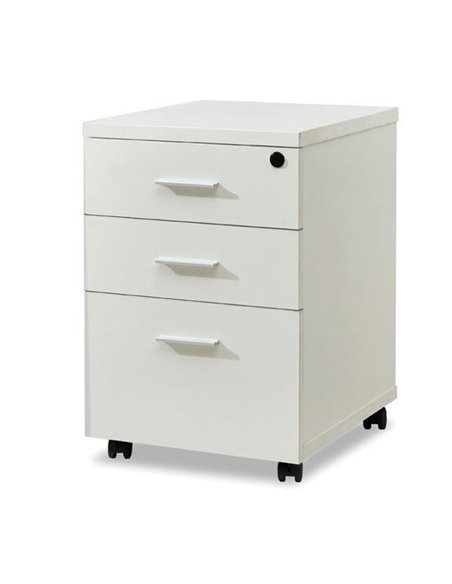 Συρταριέρα ξύλινη Nextdeco τροχήλατη λευκή Υ60x40x44εκ.