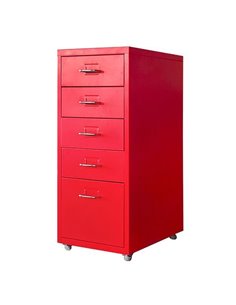 Συρταριέρα μεταλλική Nextdeco κόκκινη Υ69x28x41εκ.