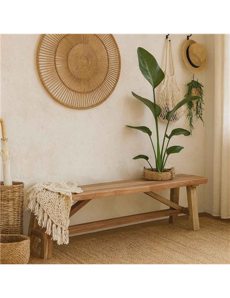 Παγκάκι Nextdeco ανακυκλωμένο ξύλο mahoni Υ47xM140xΠ35εκ