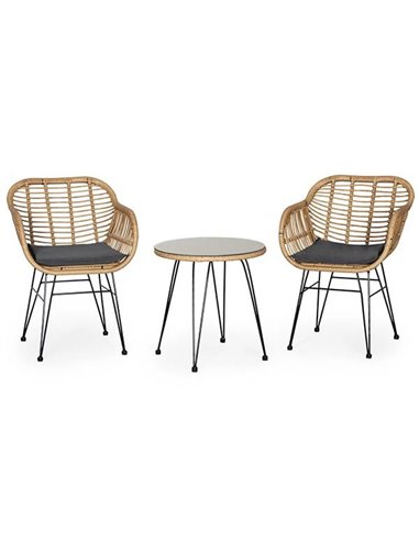 Bali σετ σαλόνι εξωτερικού χώρου 3τμχ