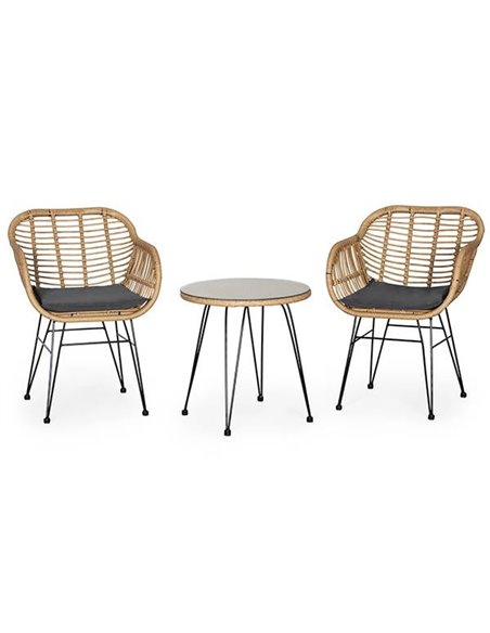 Bali σετ σαλόνι εξωτερικού χώρου 3τμχ