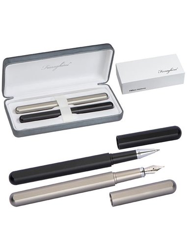 Σετ στυλό πολυτελείας και πένα από αλουμίνιο, σε πολυτελές κουτί δώρου Υ16x7x3,6 εκ.