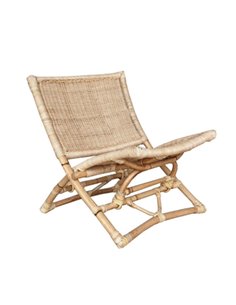 Καρέκλα πτυσσόμενη Nextdeco Kailua από φυσικό rattan Υ60x50x41εκ.