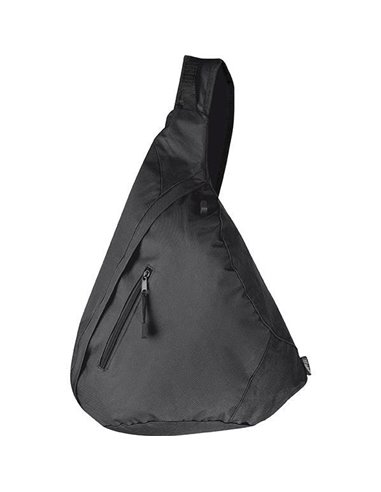 Τσάντα πλάτης χιαστί μαύρη Υ50x26x16εκ.