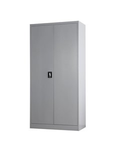 Ντουλάπα μεταλλική Nextdeco δίφυλλη γκρι με κλειδαριά Υ185x90x45εκ.