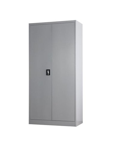 Ντουλάπα μεταλλική Nextdeco δίφυλλη γκρι με κλειδαριά Υ185x90x45εκ.