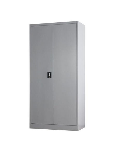 Ντουλάπα μεταλλική Nextdeco δίφυλλη γκρι με κλειδαριά Υ185x90x45εκ.
