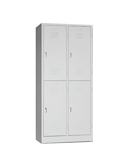 Ντουλάπα μεταλλική Nextdeco 4 τμήματα και κλειδαριές Υ180x60x50εκ.