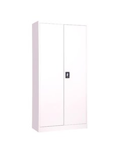 Ντουλάπα μεταλλική Nextdeco δίφυλλη λευκή 4 συρτάρια Υ185x90x40εκ.