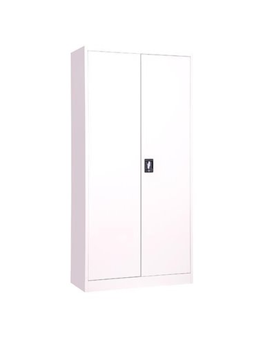 Ντουλάπα μεταλλική Nextdeco δίφυλλη λευκή 4 συρτάρια Υ185x90x40εκ.