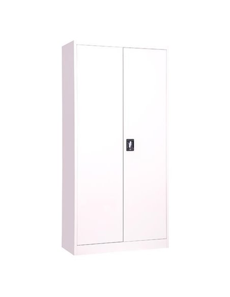 Ντουλάπα μεταλλική Nextdeco δίφυλλη λευκή 4 συρτάρια Υ185x90x40εκ.