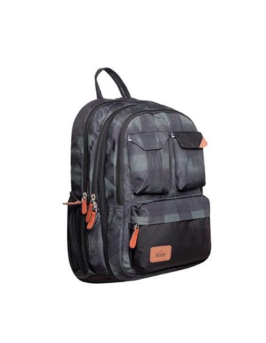 KALGAV τσάντα πλάτης "Μαύρα τετράγωνα" με θήκη για laptop - tablet Υ47x14x33εκ.