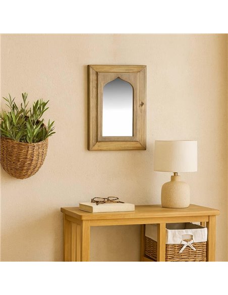 Καθρέπτης τοίχου Nextdeco Tribeca ανακυκλωμένο ξύλο teak Υ39x3x20εκ.