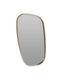 Καθρέφτης μεταλλικός, επιτοίχιος Υ35x19εκ, χρυσός