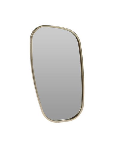 Καθρέφτης μεταλλικός, επιτοίχιος Υ35x19εκ, χρυσός