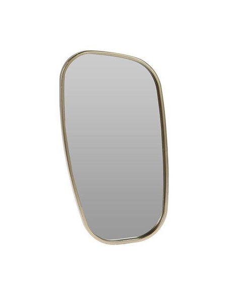 Καθρέφτης μεταλλικός, επιτοίχιος Υ35x19εκ, χρυσός