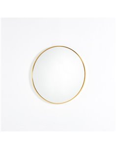 Καθρέφτης επιτοίχιος στρογγυλός Nextdeco χρυσό μεταλλικό πλαίσιο Ø50εκ.