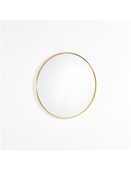 Καθρέφτης επιτοίχιος στρογγυλός Nextdeco χρυσό μεταλλικό πλαίσιο Ø50εκ.