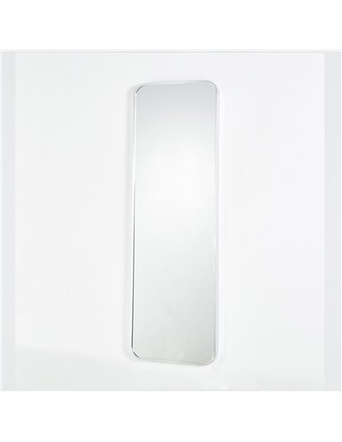 Καθρέφτης επιτοίχιος ορθογώνιος Nextdeco ασημί μεταλλικό πλαίσιο 40x120εκ.