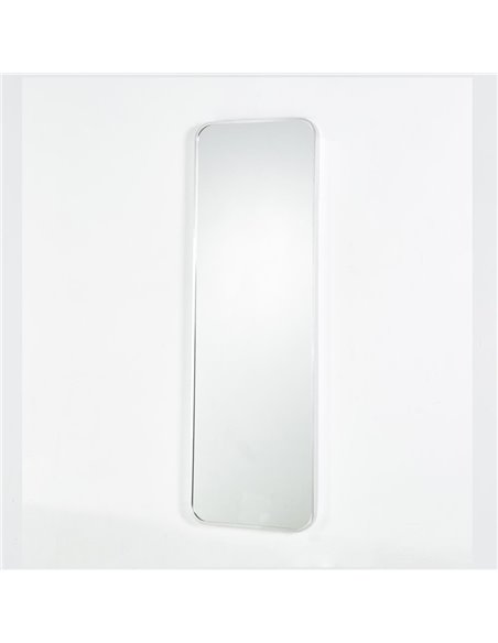 Καθρέφτης επιτοίχιος ορθογώνιος Nextdeco ασημί μεταλλικό πλαίσιο 40x120εκ.